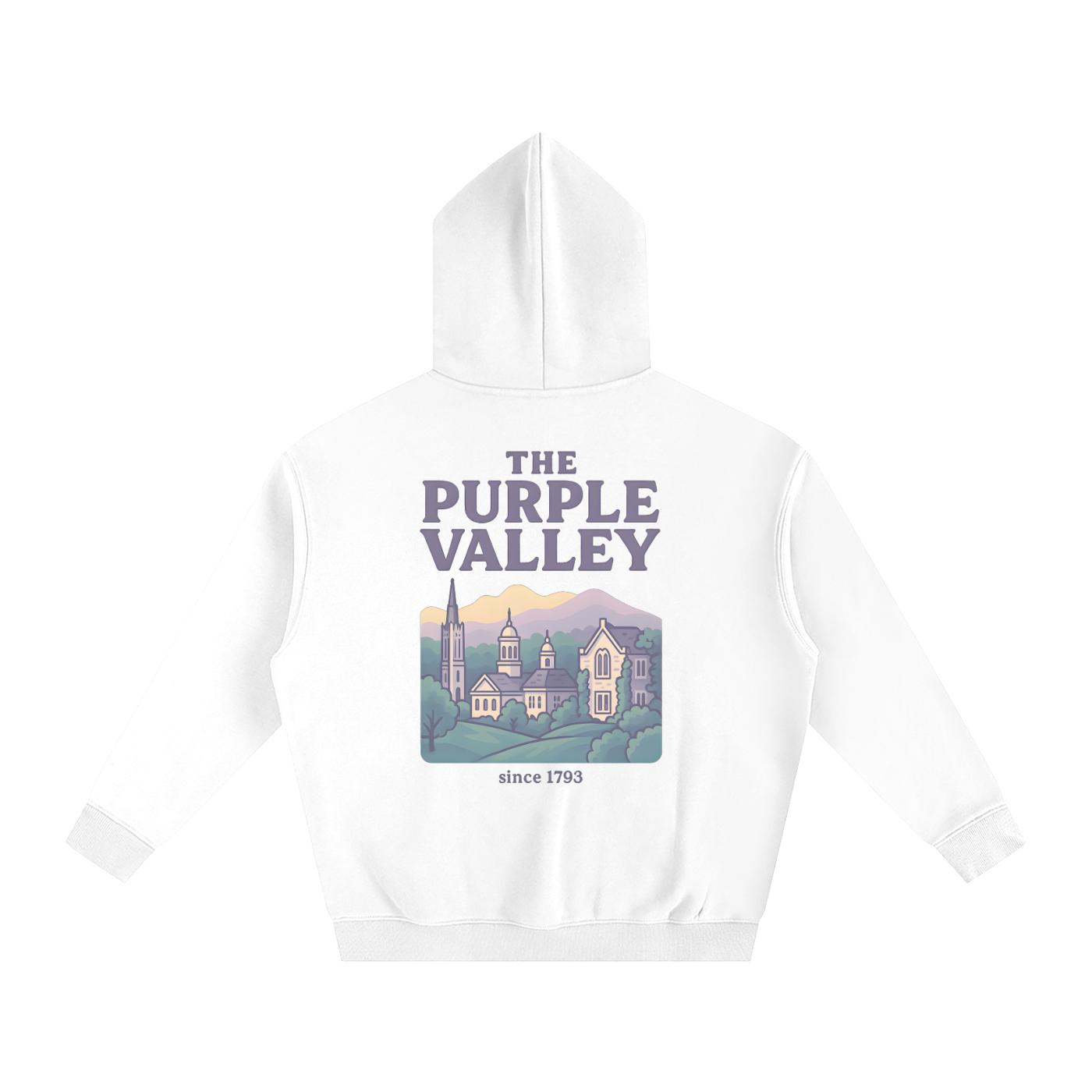 Purple Valley Collection Oversize Fleeced Hoodie V