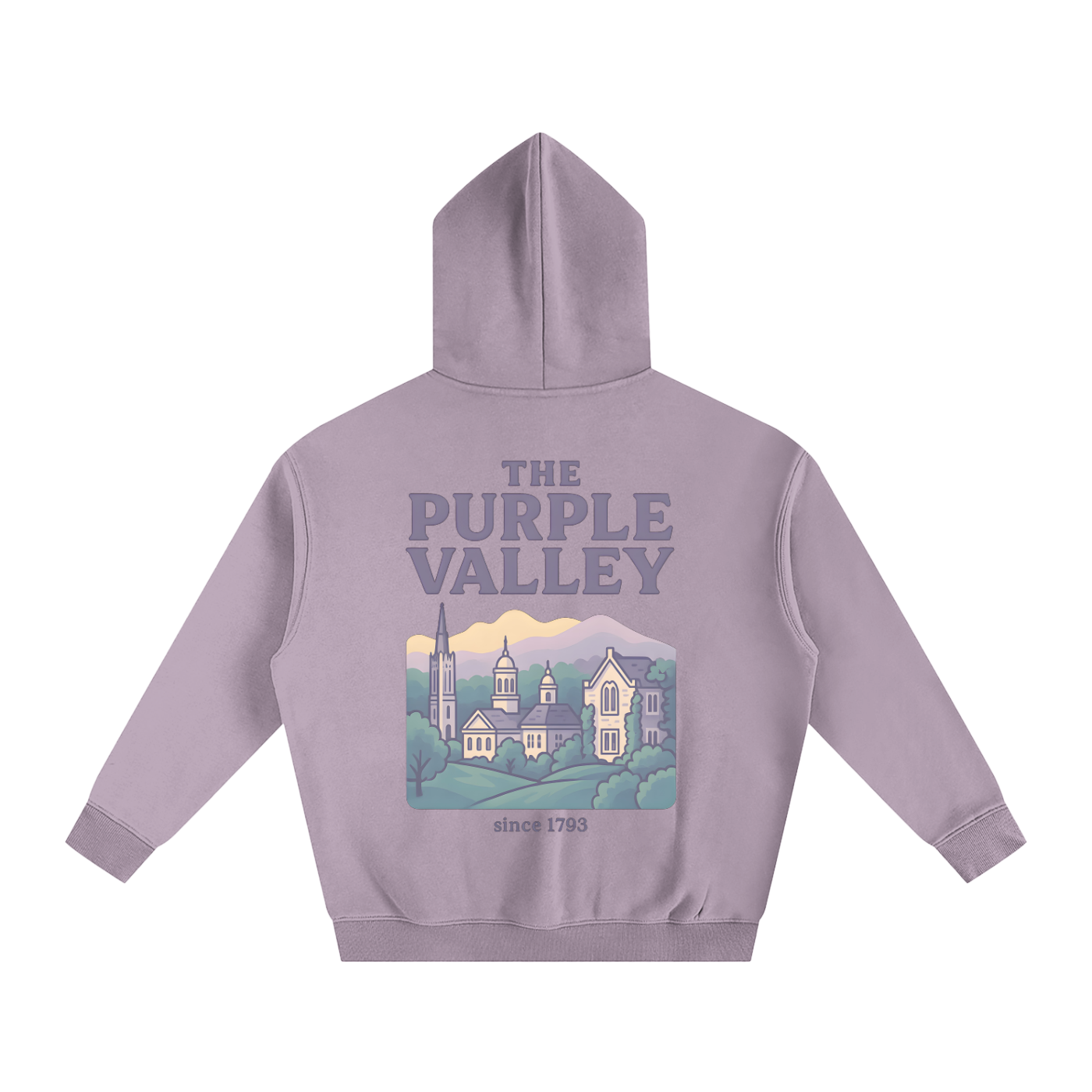 Pastel Purple Valley Collection Oversize Fleeced Hoodie VI