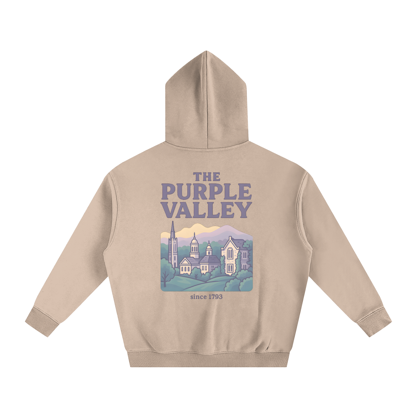 Purple Valley Collection Oversize Fleeced Hoodie V