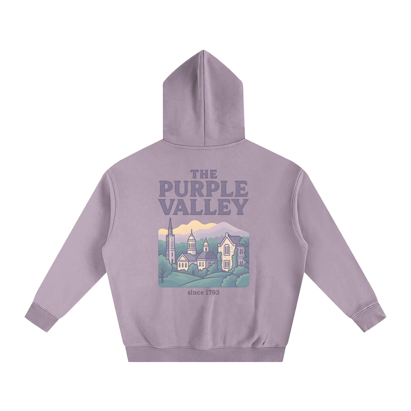 Purple Valley Collection Oversize Fleeced Hoodie V