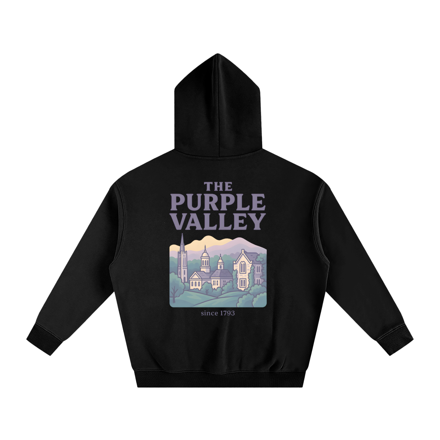 Purple Valley Collection Oversize Fleeced Hoodie V