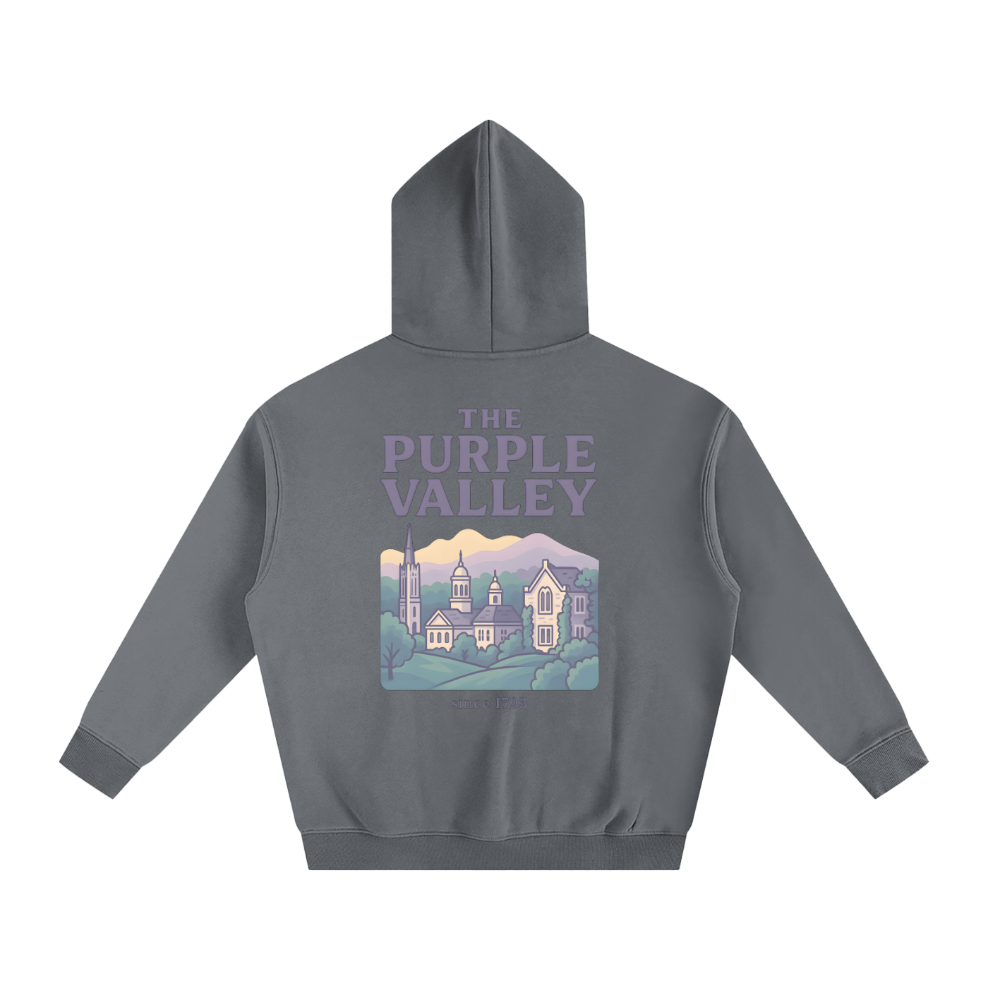 Purple Valley Collection Oversize Fleeced Hoodie V